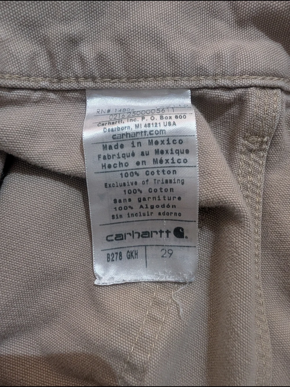 Carhartt B27 Canvas Carpenter Shorts – Size 29